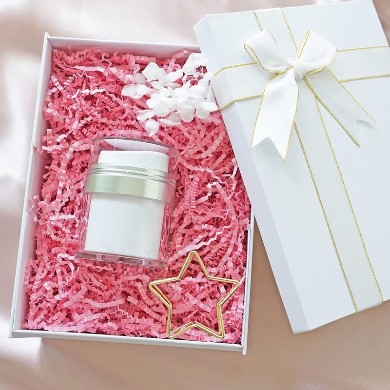Bobobag - 4oz Crinkle Cut Paper Shred Filler Recyclable Gift Wrap Confetti Raffia Grass Shred Paper for Easter Baskets Filler Creative Eggs Decor (Pink) - Image 2
